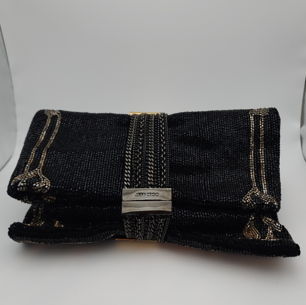 Jimmy Choo Chandra black clutch